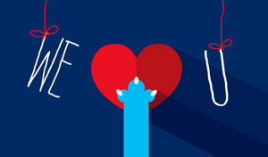 Fericit Ziua Îndrăgostiților lung plisate Cartoon Stil de Valentine „s Day Template ppt