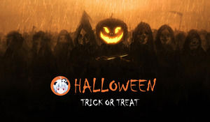 HD large variety of Halloween elements material free Halloween ppt template