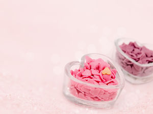 Heart shaped candy slides background