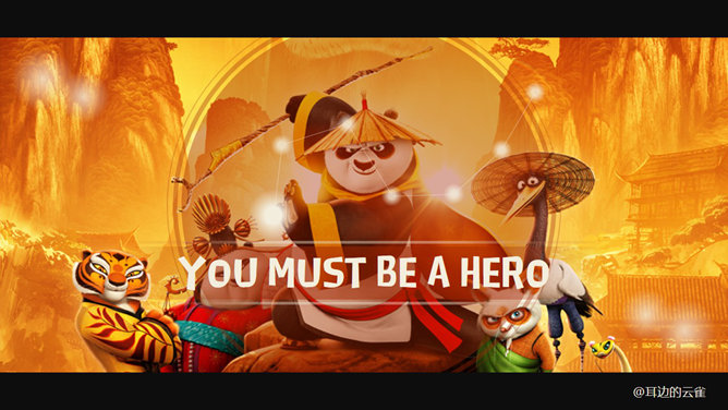 Kung Fu Panda Filme Poster modelos de PPT