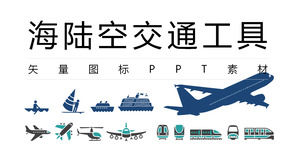 Grunt, transportu morskiego i lotniczego wektor materiał ikona ppt