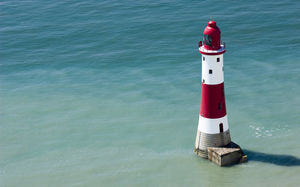 Lighthouse sea background ppt picture