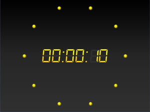 Lights up 10 seconds countdown ppt effects template