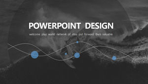 Lines and rounds beautifully designed flattened atmospheric layouts European and American business style ppt templates