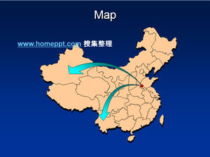 地图的PPT地图素材下载全省地图区域地图的中国地图