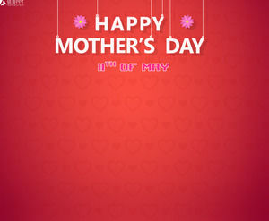 Mère I Love You - dynamique la fête des mères PPT Musique Modèle de carte de voeux