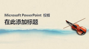 flores de peonía patrón de fondo nacional de montaña rodando viento chino plantilla de temas instrumento ppt