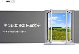 Otwórz okno na pięknym środowisku naturalnym - przyjazne dla środowiska szablon motywu ppt