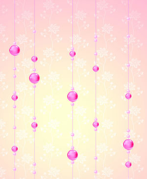 粉紅色珠挂件圖案的ppt背景圖片