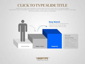 Podium hierarchy ppt chart template