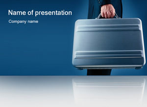 Portable suitcase business ppt template