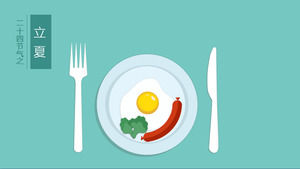 Ppt mouse painted delicious healthy breakfast ppt material