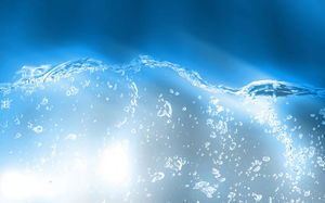 Pretty drops of water droplets closeup blue background picture