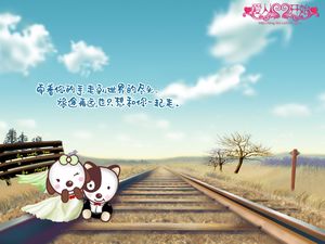 Railway scenery ppt background