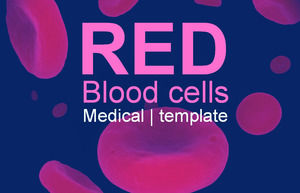 붉은 혈액 세포 혈액 과학 PPT 템플릿