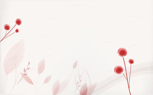 红叶的红色水果浅粉色幻灯片背景图片