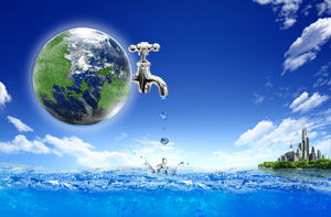 節水環保PPT背景圖片