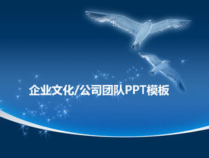 为球队引进的企业文化展示PPT模板海鸥翅膀