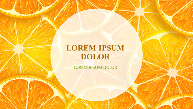 Irisan jeruk orange Template buah PPT