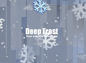 Snowflakes deep frozen space ppt template
