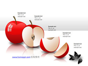 Bölünmüş elma ppt grafik