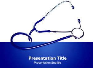 Stethoscope blue pharmaceutical industry ppt template