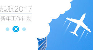 Recta trazos Yunxing vela plantilla ppt plan de trabajo 2017 Año Nuevo