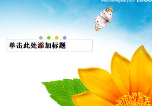 Sunflower butterfly ppt alami Template