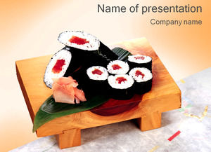 Sushi - Japanese traditional diet ppt template