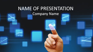 Technology in the movie appears on the touch virtual screen ppt template