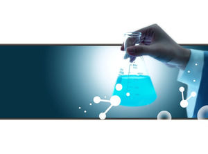 اختبار كوب كاشف - زرقاء وبيضاء اللون البحوث الكيمياء وباور بوينت تطبيق قالب عام