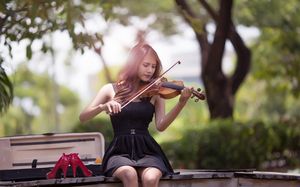 A história da beleza do sonho do violino