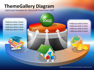 ThemeGallery Diagram 11 zestawów kolorów wykresu stereo ppt