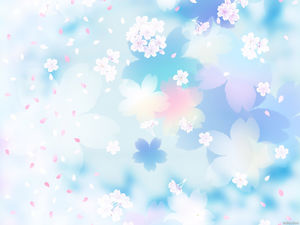 三维美丽的花瓣幻灯片背景