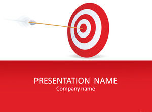Three sets of arrows darts in the middle of the bull's-eye business theme ppt template