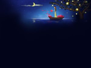 To the sea scattered love fairy tale world background picture