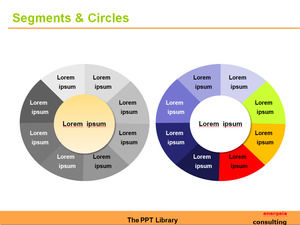 Total score relationship PPT pie chart template download