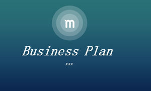 Durchlässiger Runde der kreative Gradienten blauer Hintergrund iOS Stil Business Projektplan ppt-Vorlage