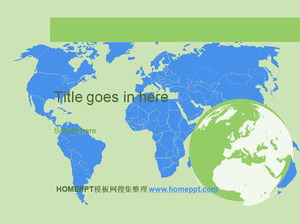 Dua set peta dunia ppt template