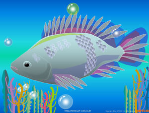 dunia bawah laut biru ppt animasi templateUnderwater dunia biru ppt animasi Template