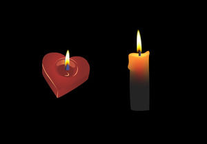 Vividly lit candles ppt effects