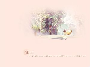Waiting - Pink Romantic PPt background image