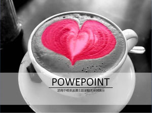 قالب باور بوينت الأعمال الدافئة الحب القهوة