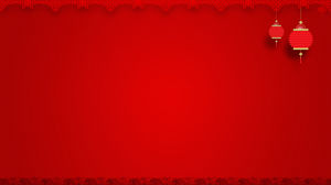 波浪古典邊框燈籠喜慶的紅色HD背景圖片