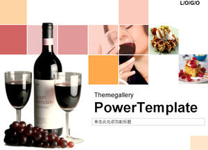 와인 포도 서양 음식의 PPT 템플릿