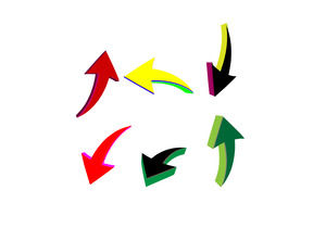 You can modify the color of several three-dimensional arrow ppt material download